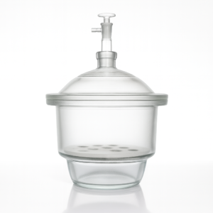 Desecador de Vacío 210 mm - Transparente con Llave y Placa de Porcelana