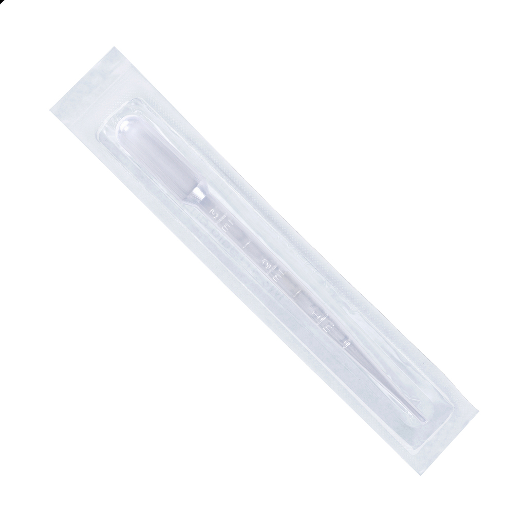 Pipetas Pasteur 3 ml Estéril Individual - Caja x 500 Unidades