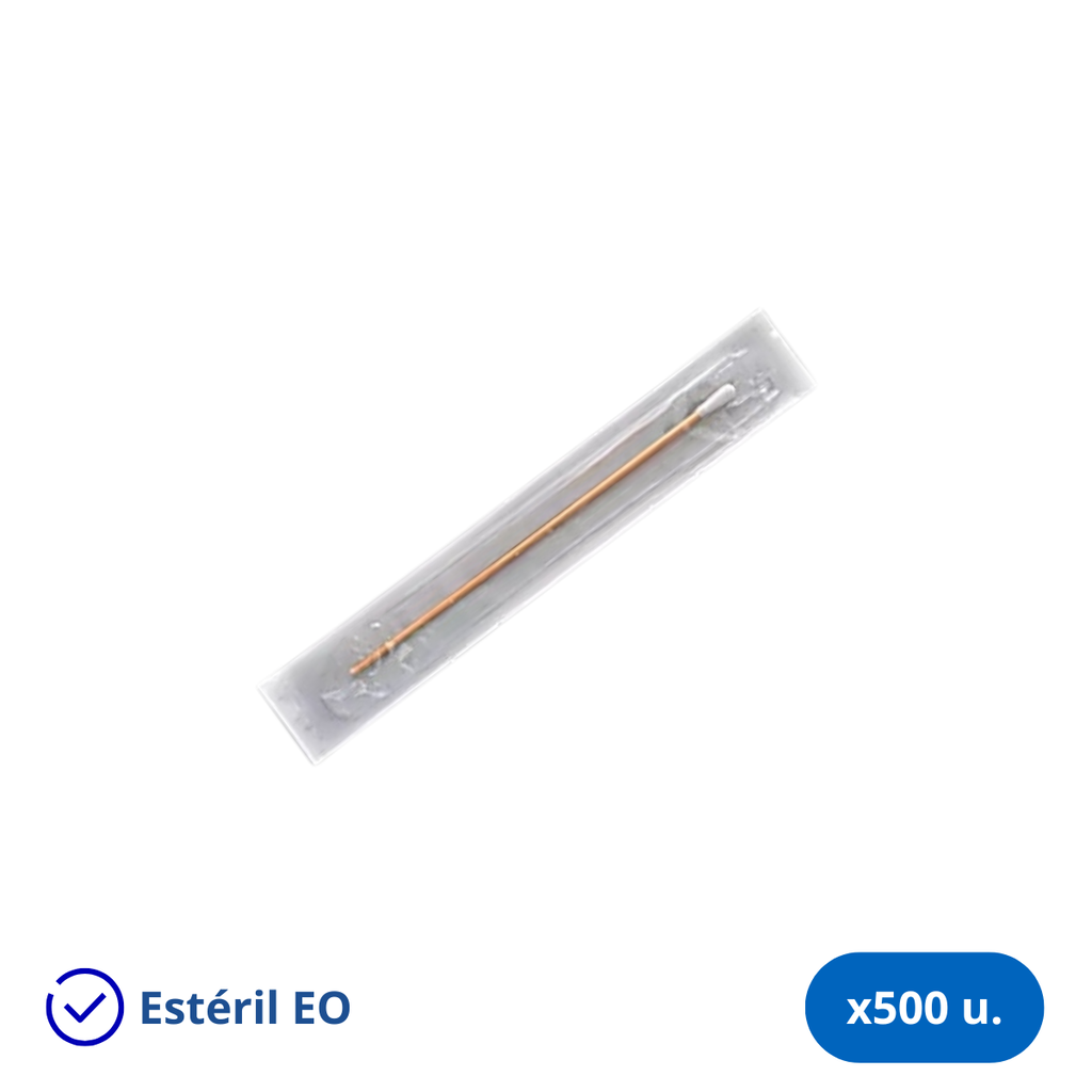 Hisopo de Madera y Algodón Estéril - Bolsa x 500 Unidades