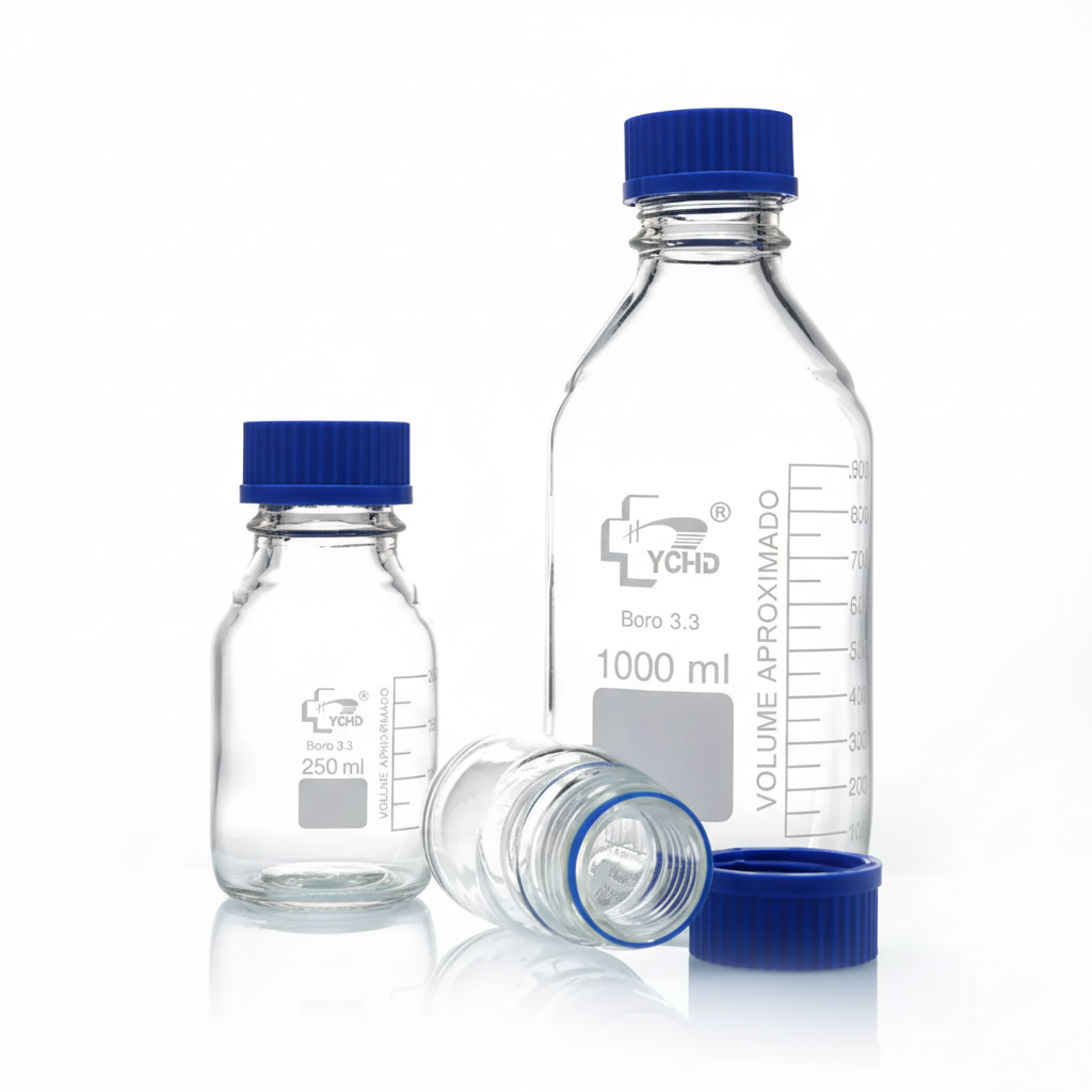 Botella de Vidrio para Reactivos 100 ml