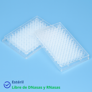 Placa Elisa de 96 Pocillos, Libre de DNA/RNA, Alta Adherencia