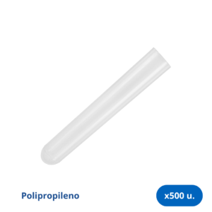 Tubo 13 x 100 mm Polipropileno - Bolsa x 500 Unidades