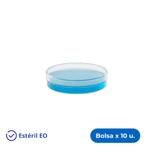 Placa de Petri estéril 60 mm — bolsa x 10 unidades