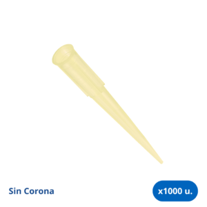 Tips Amarillos sin Corona 5-200 µl - Bolsa x 1000 Unidades