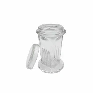 Vaso Coplin de Vidrio para Tinci�n Vertical de 5 Portaobjetos