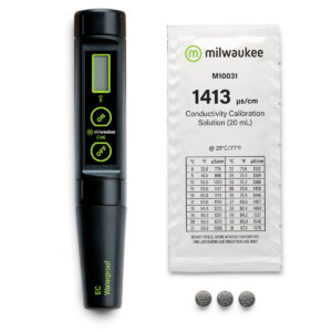Lápiz Medidor de Conductividad C66 MILWAUKEE, 0,00 a 10,00 mS/cm, IP65, ATC, electrodo recambiable