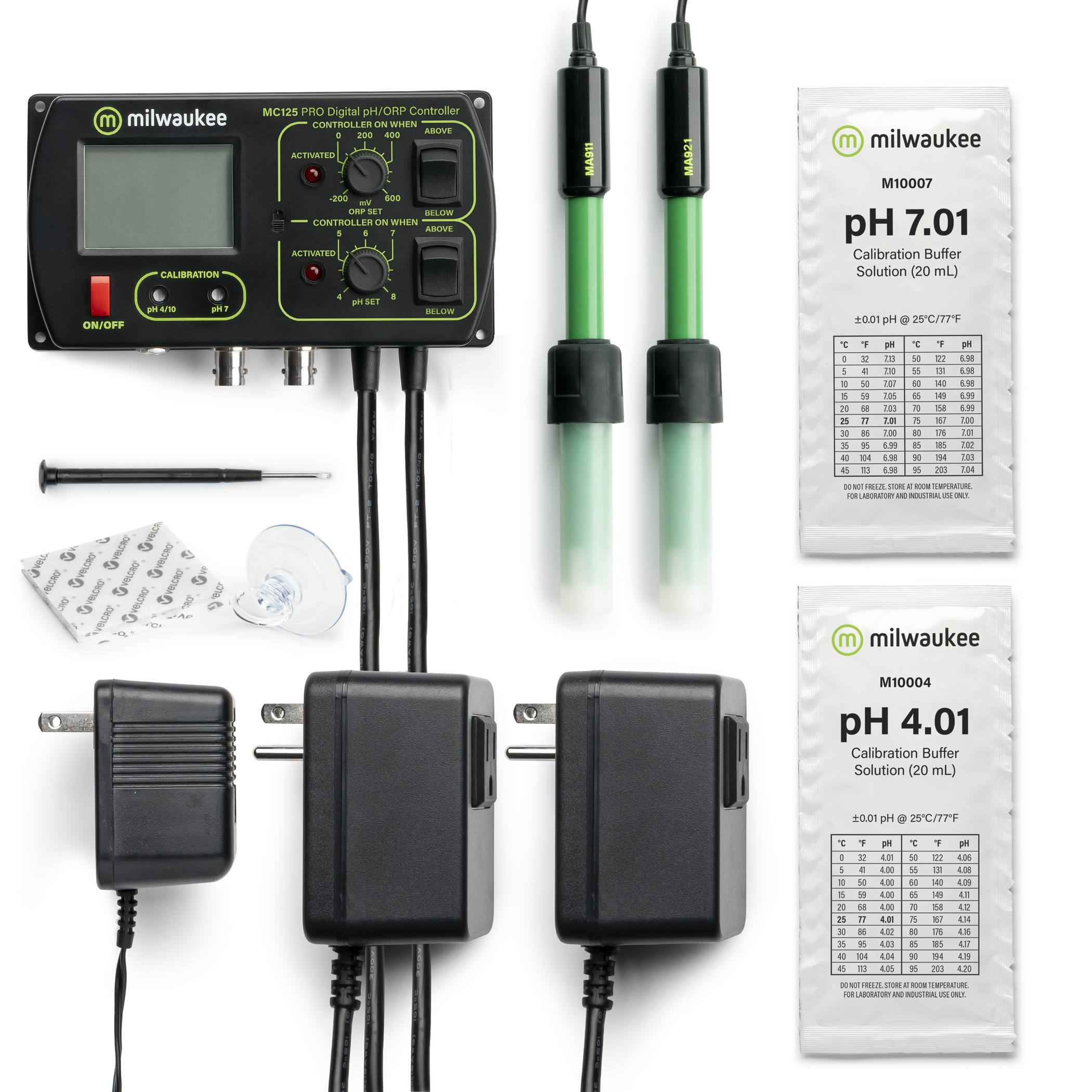 Controlador de pH y ORP MC125 MILWAUKEE, 2 en 1, set point 4-8 pH y -200 a 600 mV, dos relés de dosificación - Imagen 2