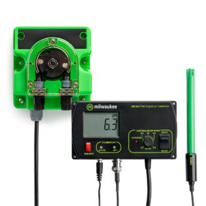 Kit Controlador y Bomba Dosificadora de pH MC720 MILWAUKEE, set point 5,5 a 9,5 pH, bomba MP810 1,5 L/h