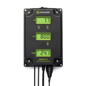 Monitor Continuo pH/TDS/Temperatura MC810 MILWAUKEE, 3 pantallas retroiluminadas, 0-12 pH, 0-1.990 ppm
