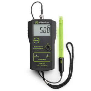 pHmetro Portátil MW101 MILWAUKEE, 0,00 a 14,00 pH, precisión ±0,02 pH, electrodo SE220 BNC