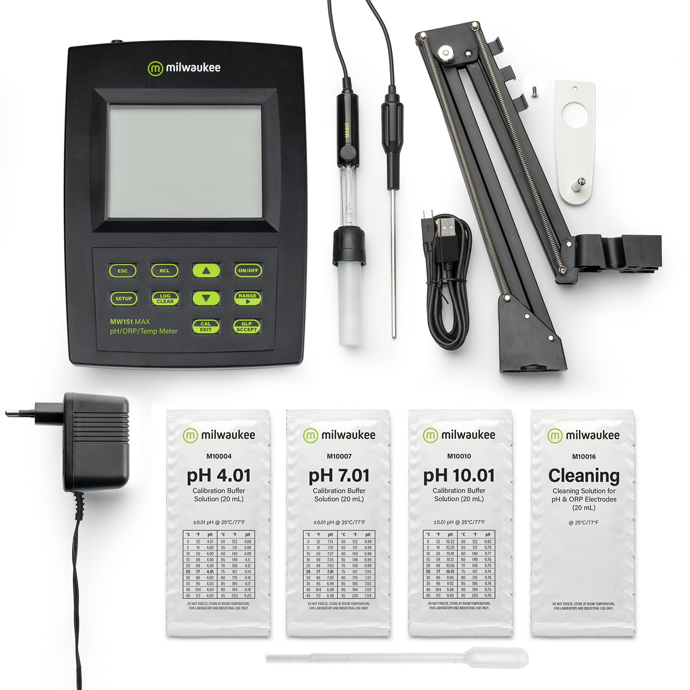 pHmetro de Mesada pH/ORP/Temperatura MW151 MILWAUKEE, ±0,002 pH, 5 puntos, registro 1.000 datos, USB - Imagen 4