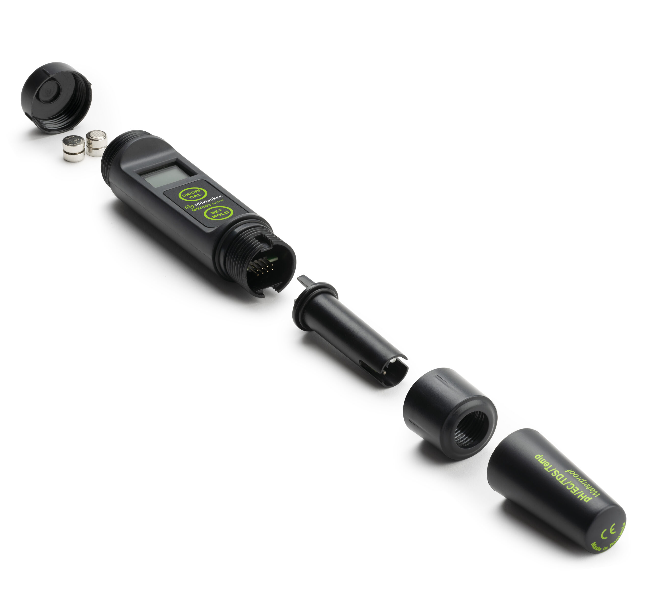 Tester pH/EC/TDS/Temperatura MW803 MILWAUKEE, 4 en 1, rango bajo 0-3.999 µS/cm, IP65, electrodo recambiable - Imagen 5