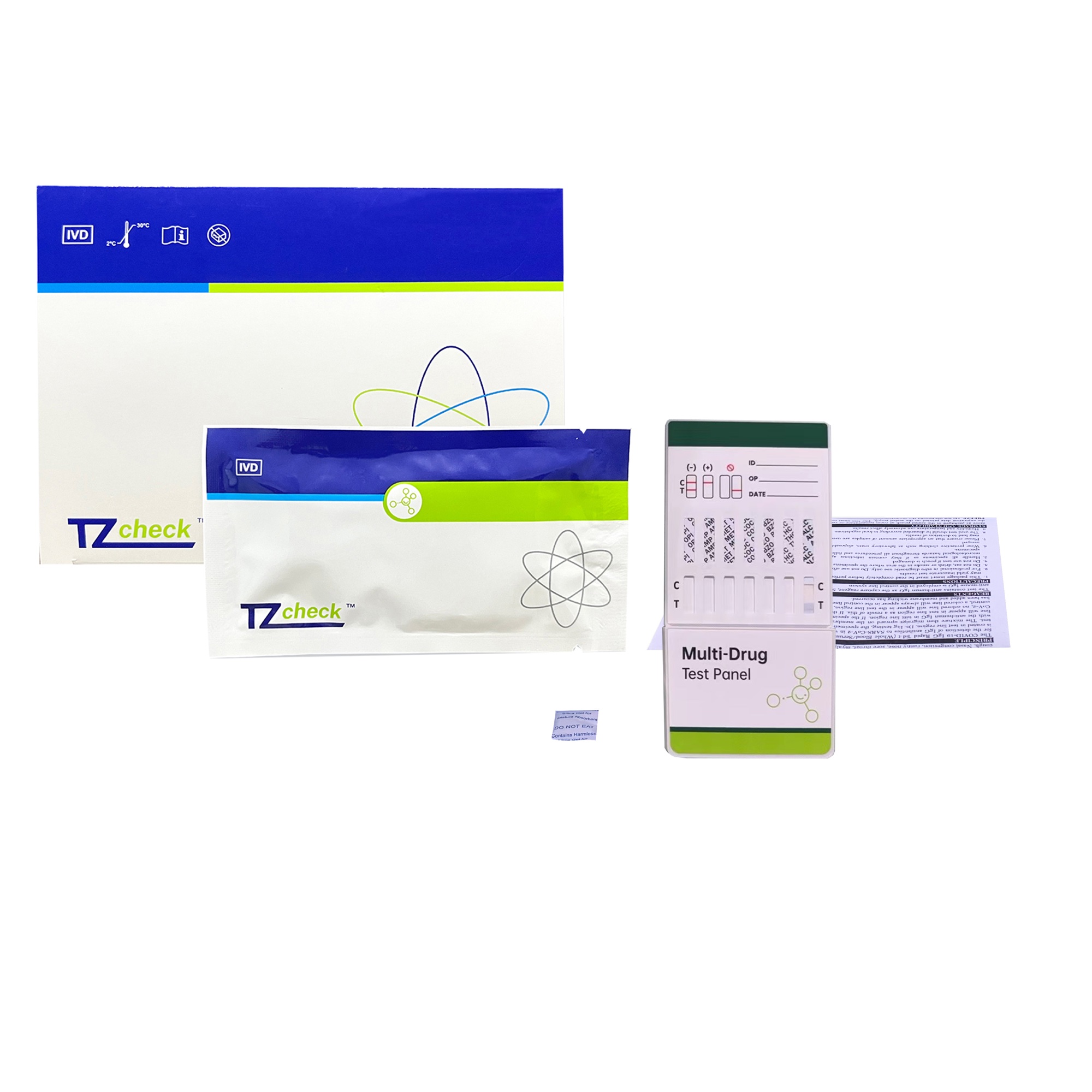 Test Rápido Multidrogas 10 drogas TZcheck – panel, 25 tests