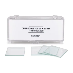 Cubreobjetos 20 x 20 mm - Caja x 100 Unidades