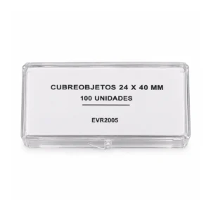 Caja cerrada de100 cubreobjetos 24 x 40mm