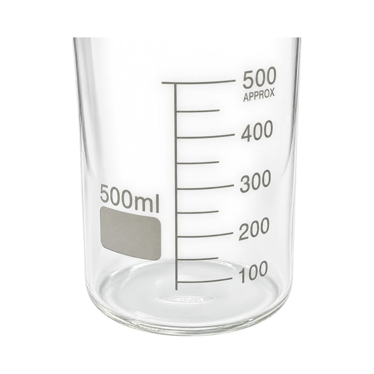 Vaso de Precipitado de Vidrio 500 ml — detalle-escala
