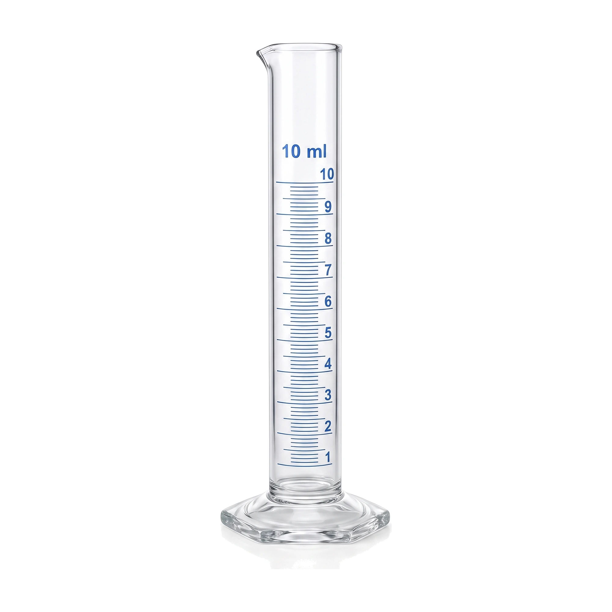 Probeta de Vidrio con Base de Vidrio 10 ml