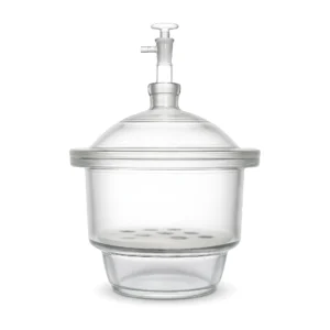Desecador de Vacío 180 mm - Transparente con Llave y Placa de Porcelana