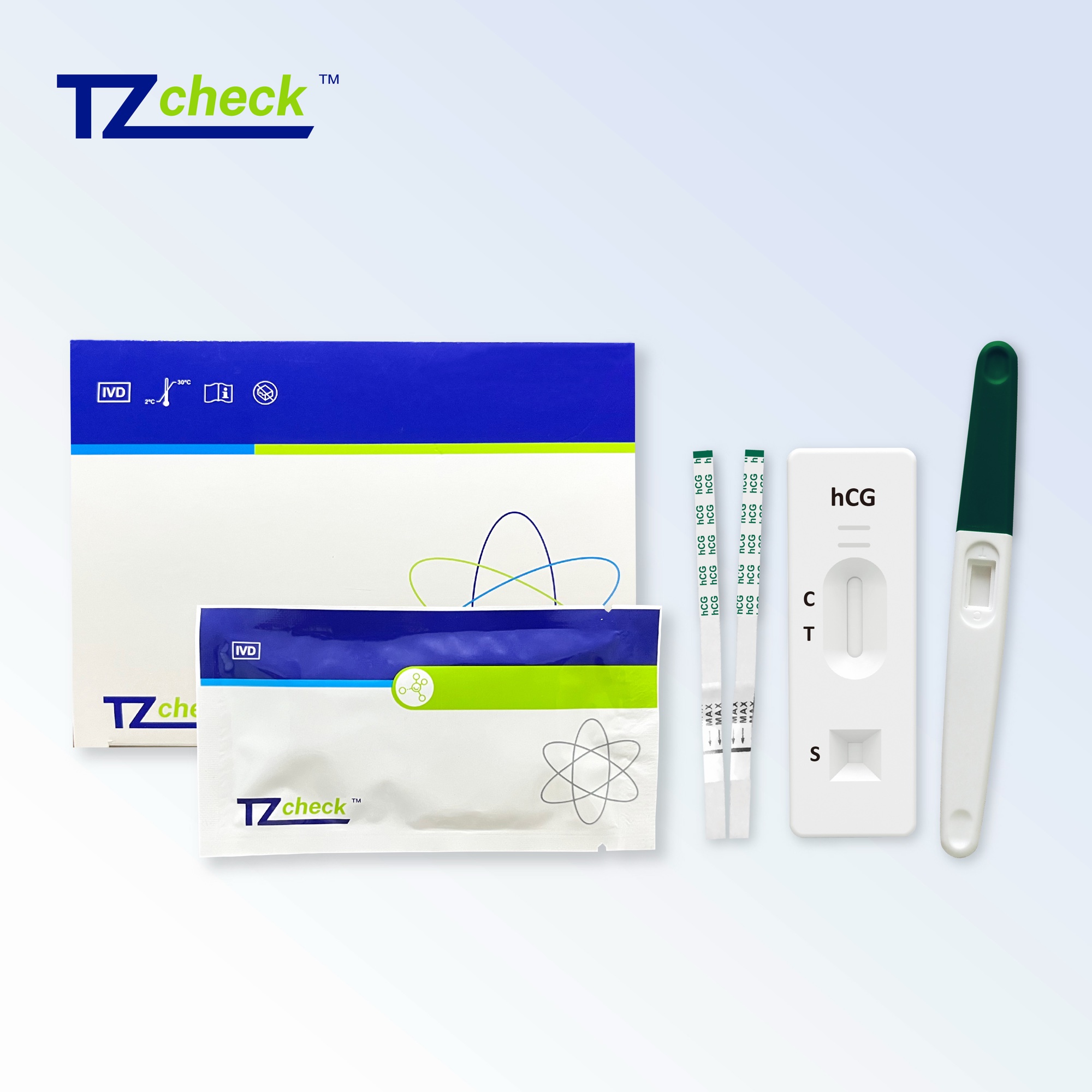 Test Rápido de embarazo hCG TZcheck – casete, 25 tests