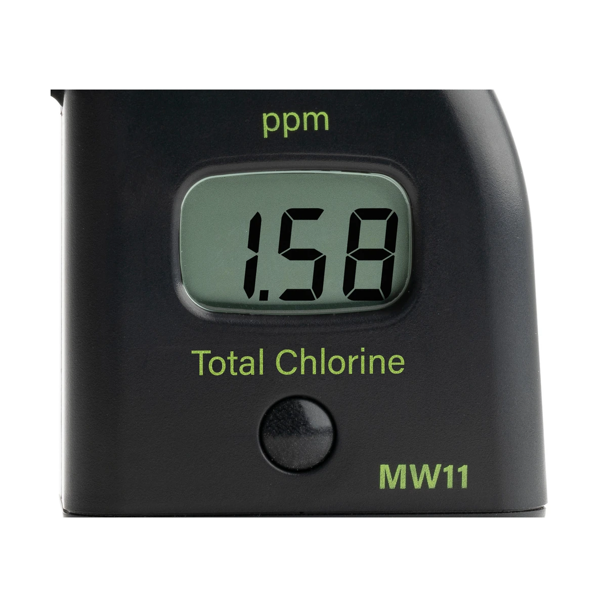 Fotómetro de Cloro Total MW11 MILWAUKEE, 0,00 a 3,50 ppm, resolución 0,01 ppm, método DPD — detalle display