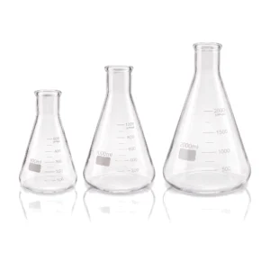 Set Erlenmeyers de Vidrio 500, 1000 y 2000 ml